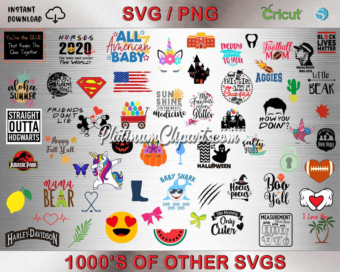 ULTIMATE BUNDLE, SVG, CLIPART & FONTS