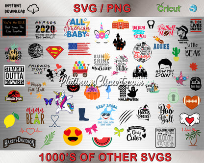 ULTIMATE BUNDLE, SVG, CLIPART & FONTS